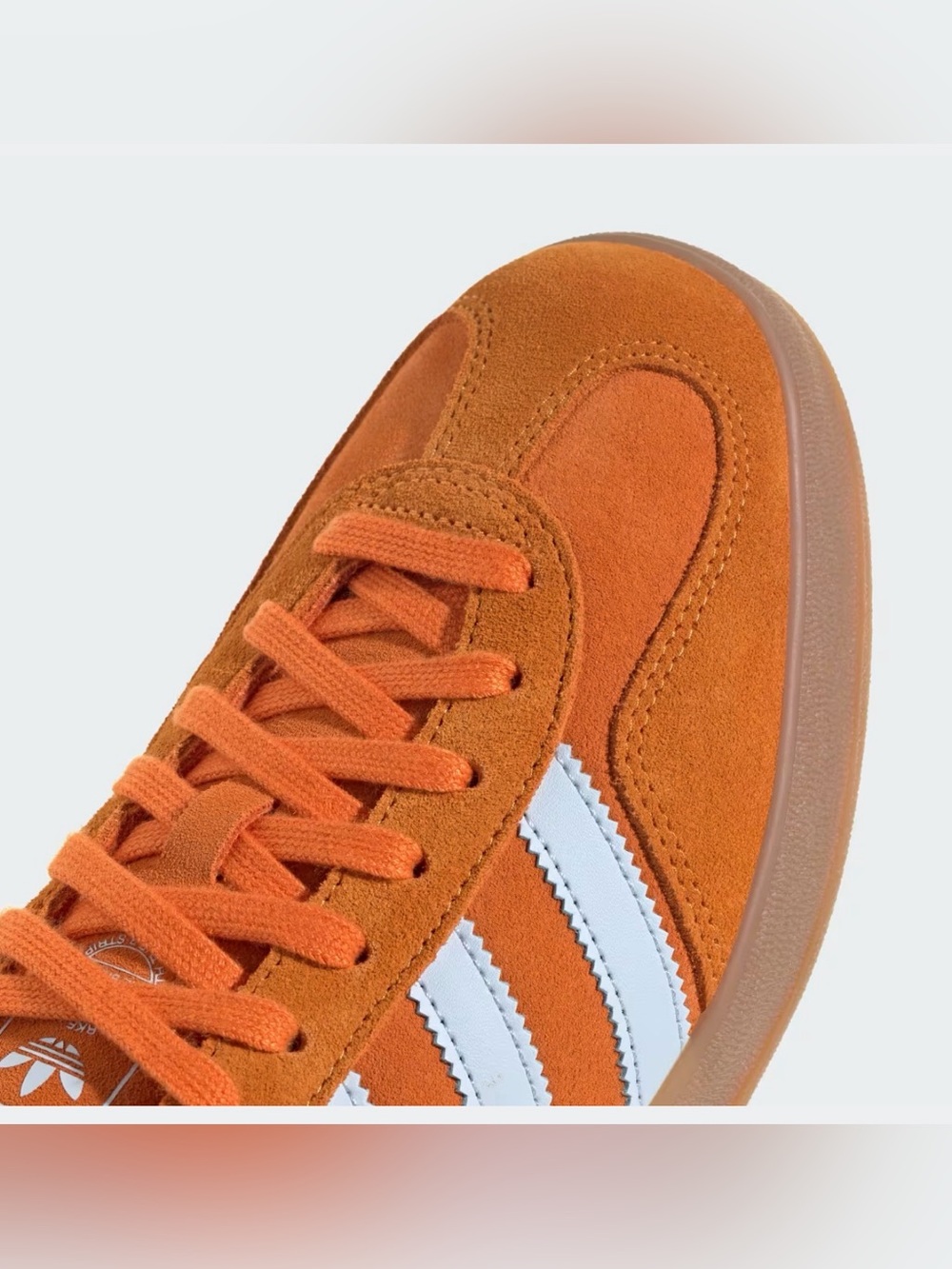 NWT Adidas Gazelle Indoor IH9640 Unity Orange Crystal Sky Gum Sneakers 6.5 - Picture 8 of 12